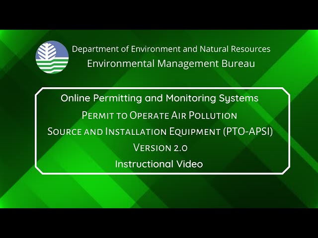 Permit to Operate from DENR